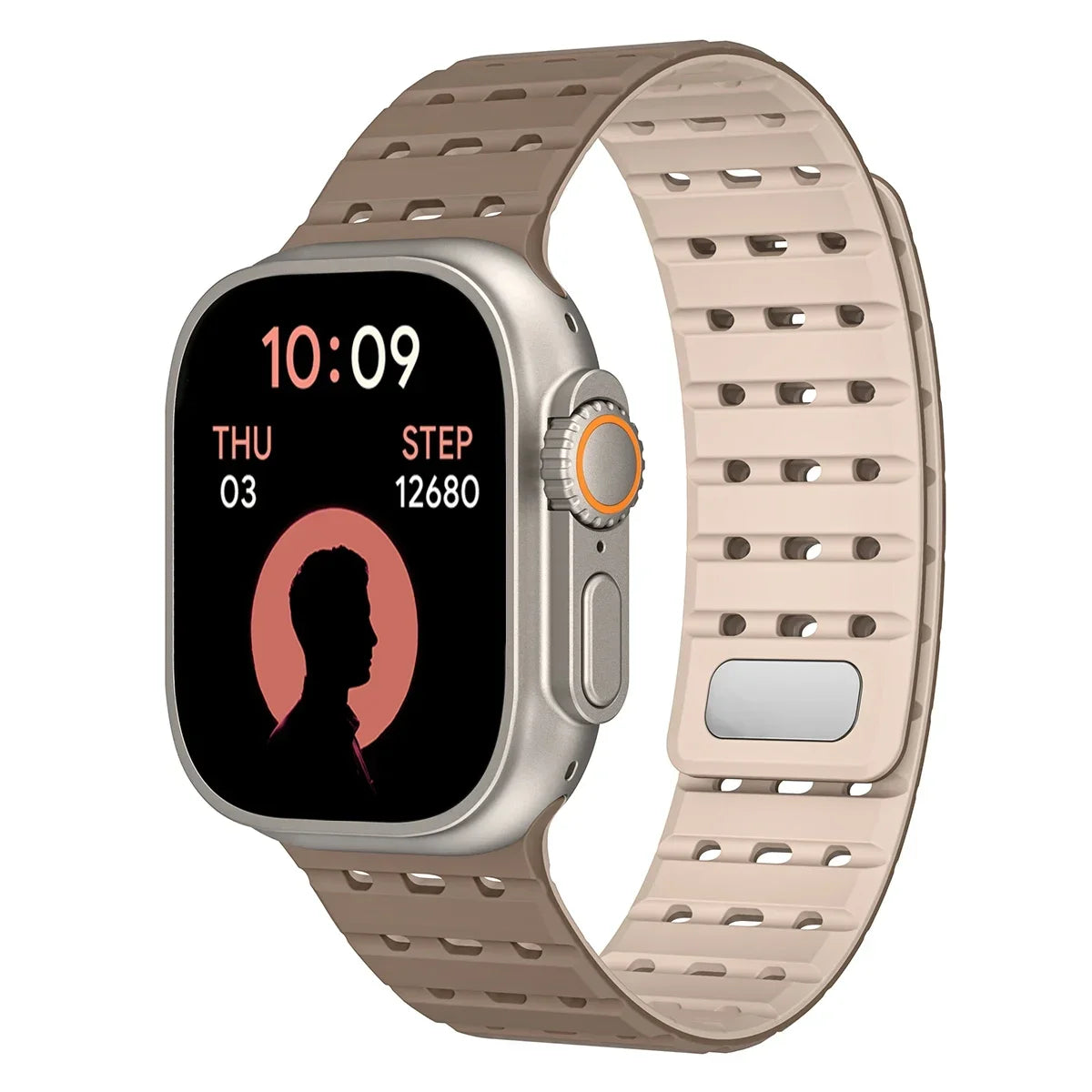 Magnetic Silicone Wristband for Apple Watch Ultra & Series 5-10