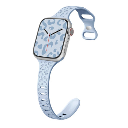 Engraved Slim Silicone Band for Apple Watch Series 9/8/7/6/SE/Ultra