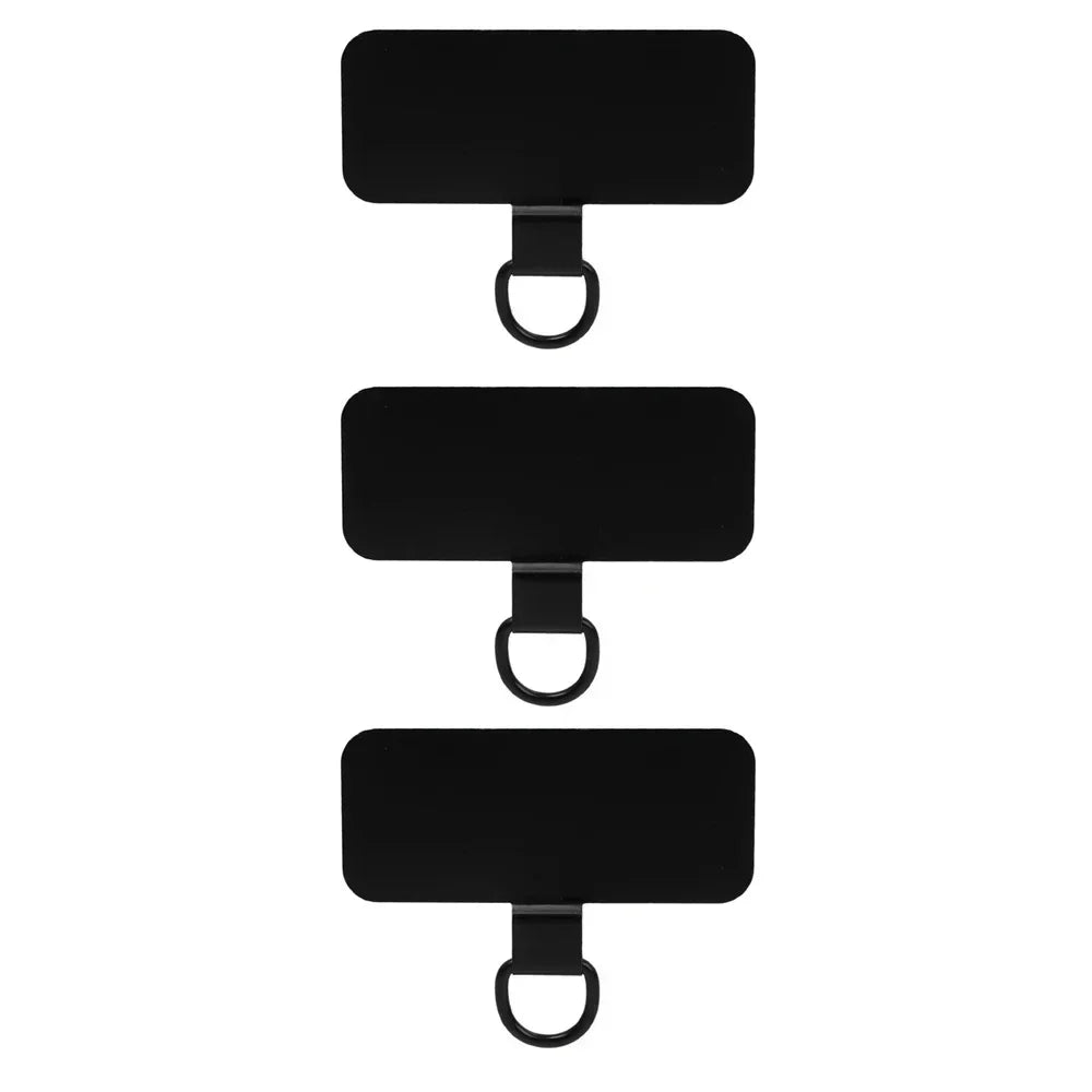 3PCS Stainless Steel Phone Lanyard Patch Tabs Ultra-thin Tether Connector Set
