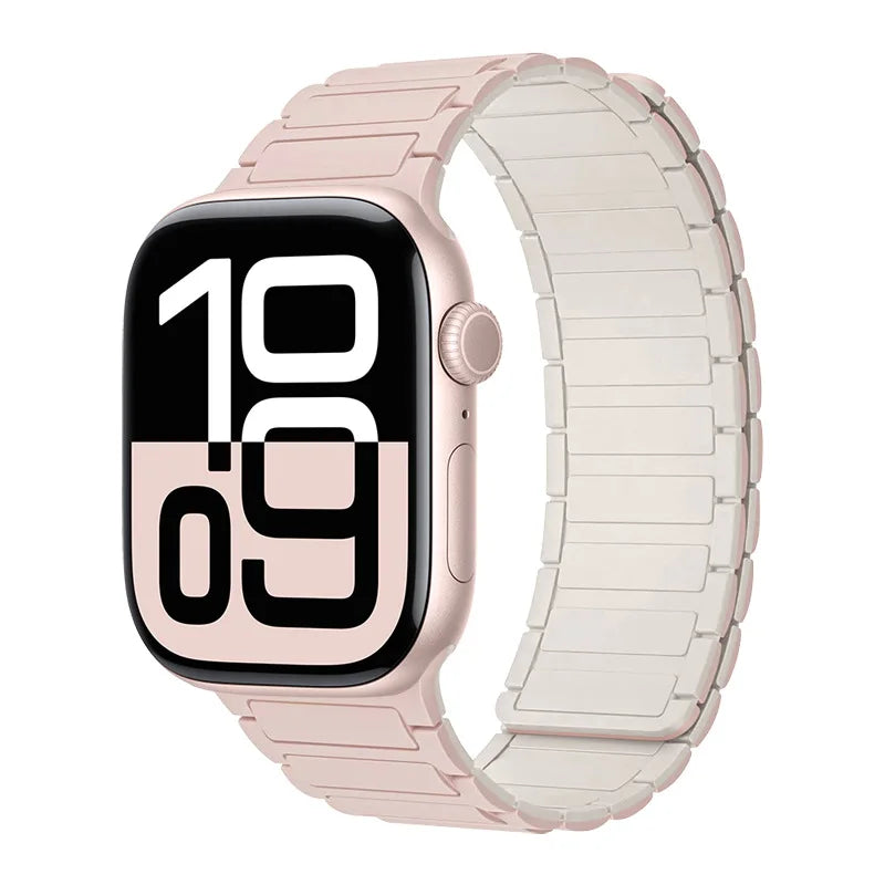 Magnetic Silicone Band for Apple Watch Ultra 3 2 Series 11 10 9 8 7 6 SE