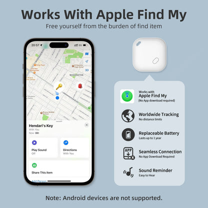 Smart Mini Tag Tracker for Apple Find My | Bluetooth Anti-Loss AirTag Device