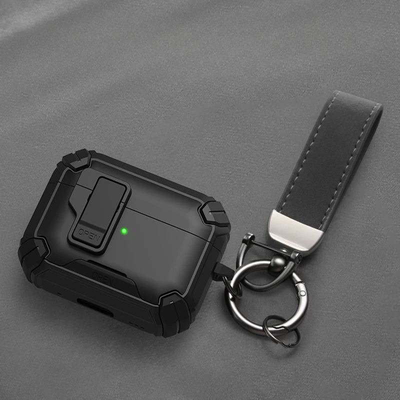 Security Lock Shockproof Cover for AirPods Pro 2 & 3, 2nd Gen 2023 Protective Case