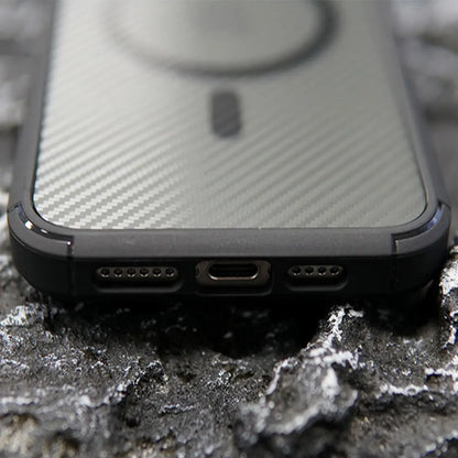 Shockproof Carbon Fiber MagSafe Cover for iPhone Pro Max
