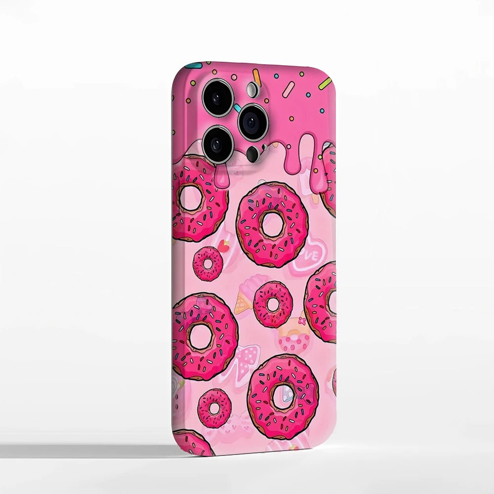 Pink Donut Delight Case for iPhone 17 16 15 14 13 12 11 Pro Max Plus