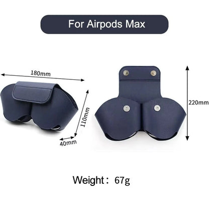 For AirPods Max /P9 Earphone Protective Case Handheld Blue Tooth Headphone Organizer Protein Leather Wireless Headphone Case