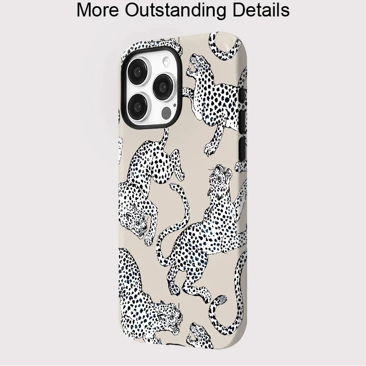 Leopard Animal MagSafe Case for iPhone 16–11 | Magnetic Wireless Cover