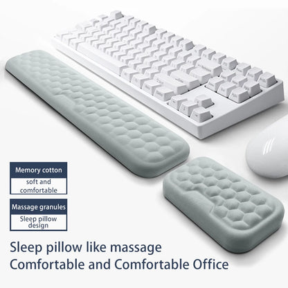Ergonomic Keyboard & Mouse Wrist Rest Set | Memory Foam Office Support Pad