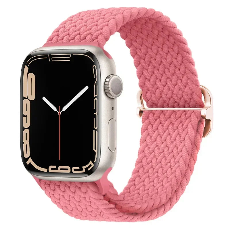 Braided Nylon Strap for Apple Watch Ultra 2/Series 10–4 Adjustable Band