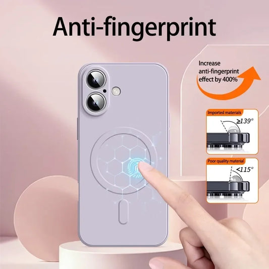 Liquid Silicone Magnetic Case for iPhone 16 15 Plus Max Magsafe Wireless Charge