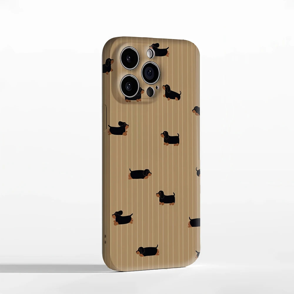 Dachshund Stripes Double-Layer Case for iPhone 17 16 15 14 13 12 Pro Max