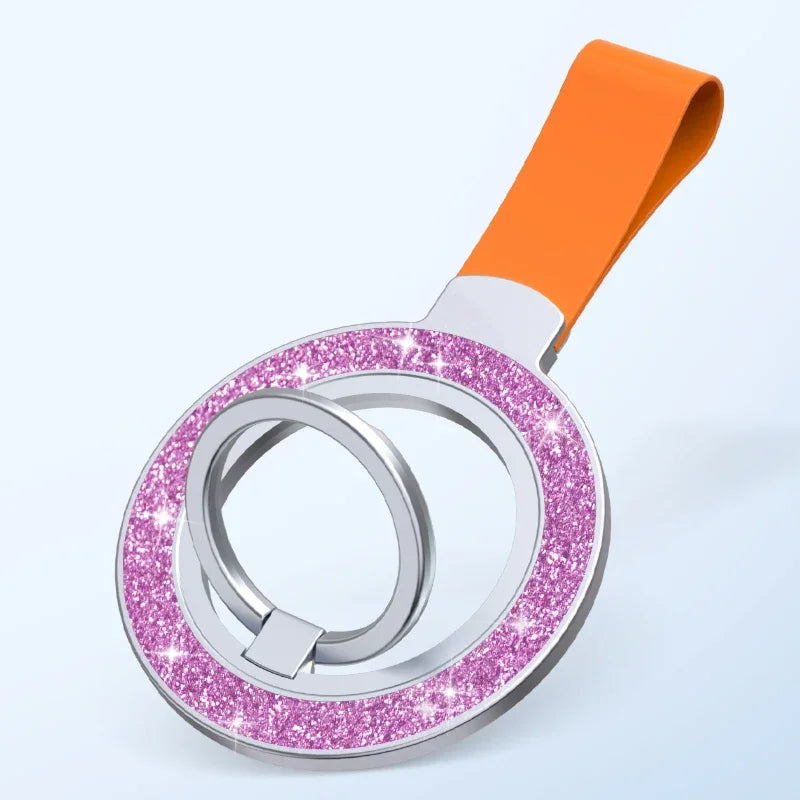 Universal Double-Sided Magnetic Car Phone Holder – MagSafe Grip Ring Stand for iPhone