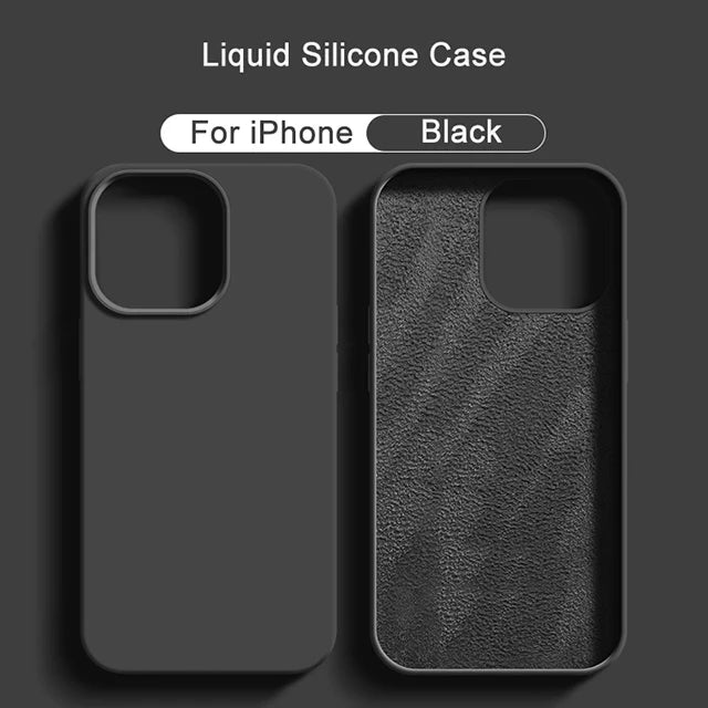 Silicone Shockproof Case for iPhone 15 16 Pro Max Plus