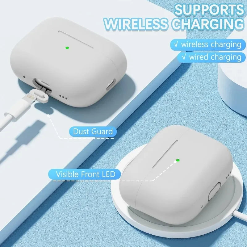 Soft Silicone AirPods Pro Case with Cleaner Kit for 1st & 2nd Generation