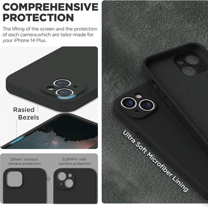 Black Shockproof Case for iPhone 11–16 Pro Max/Plus – Camera Protection