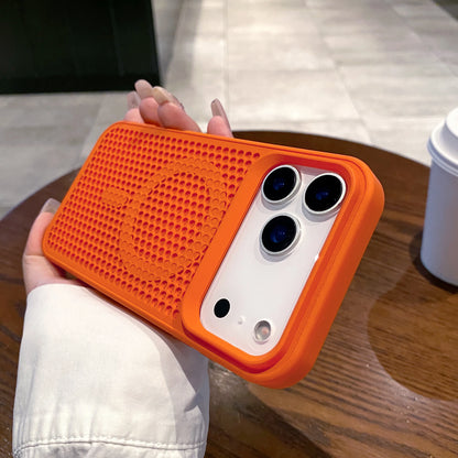 Hollow Mesh Cooling MagSafe Case – Breathable Honeycomb Cover for iPhone 17