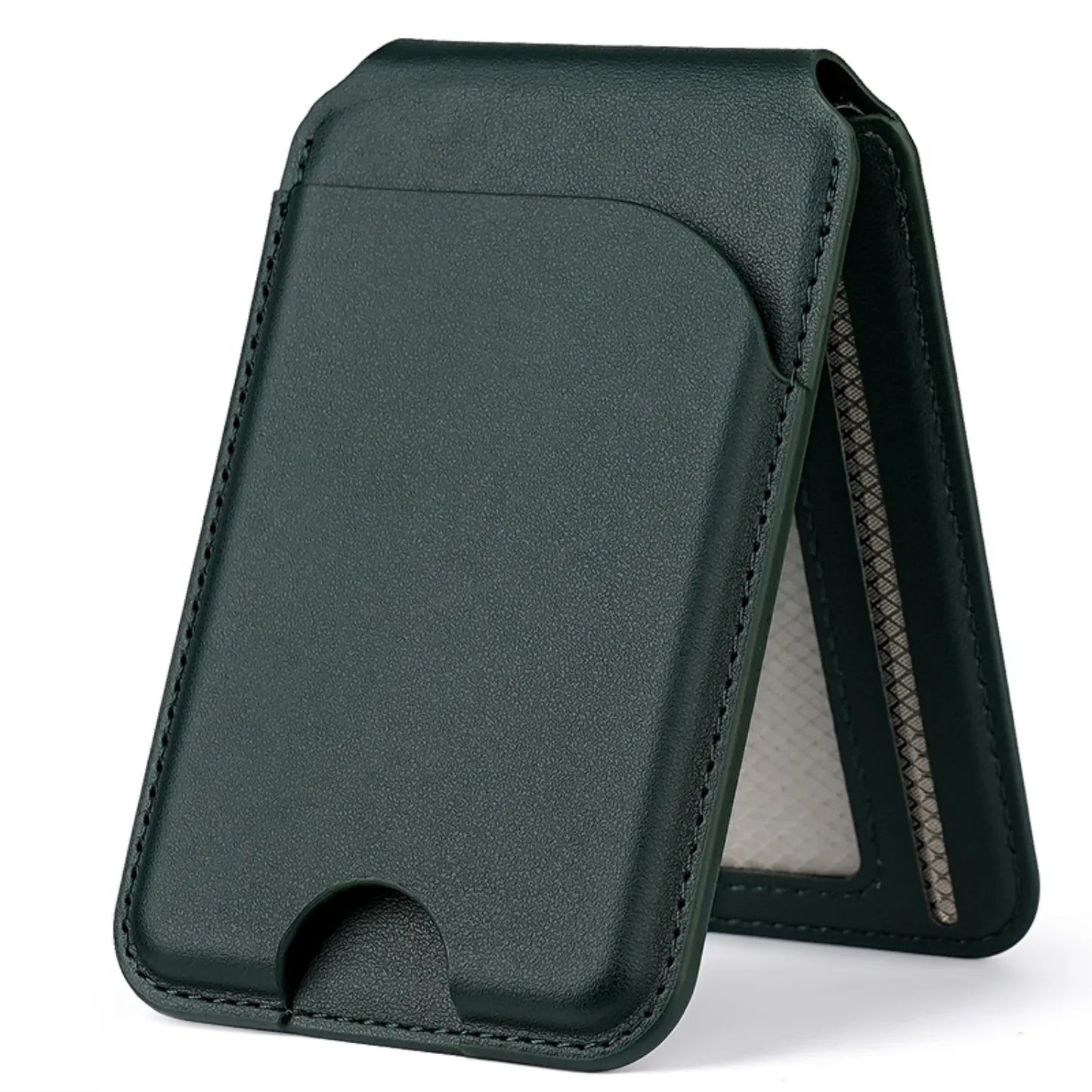 MagSafe Vegan Leather Wallet Stand for iPhone 16 15 14 13 12 11 Pro Max