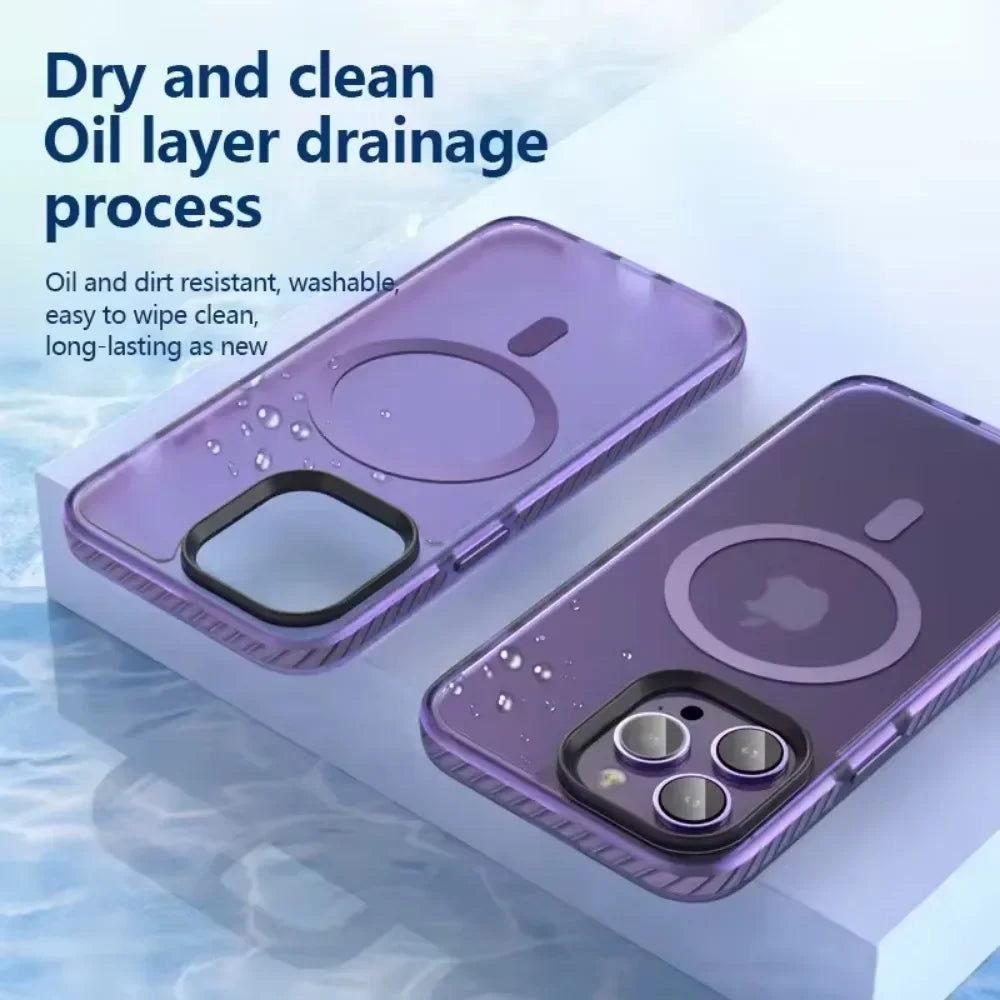 Matte Shockproof MagSafe Case for iPhone 11–16 Pro Max with Wireless Charging