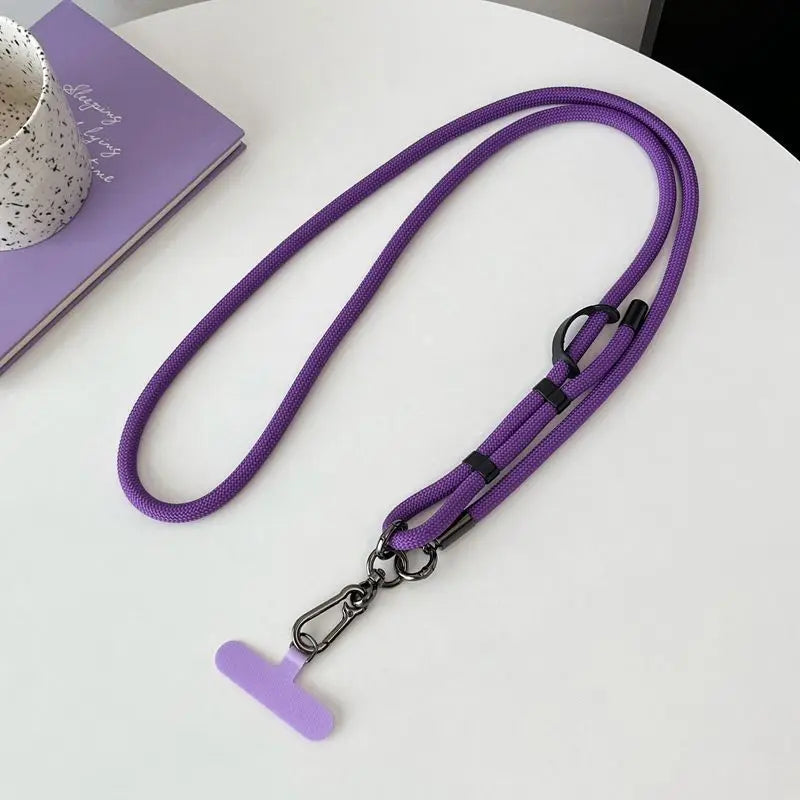 150CM Adjustable Phone Lanyard Strap, Detachable Universal Crossbody Neck Cord with Clip