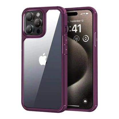 Luxury Transparent Shockproof Armor Case for iPhone 16 15 14 13 12 11 Pro Max