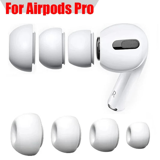 4 Pairs Silicone Ear Tips for AirPods Pro 1/2 – XS/S/M/L Noise Reduction