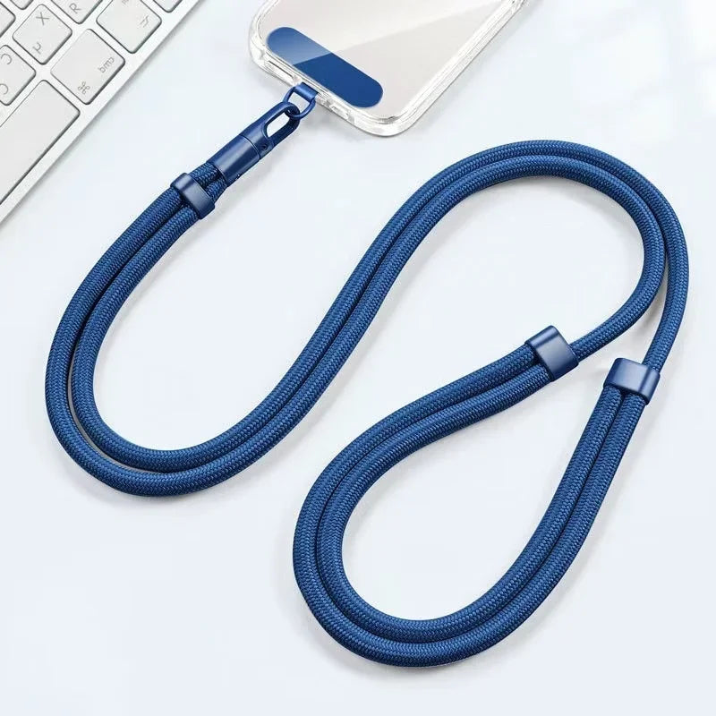 Adjustable Mobile Phone Lanyard Crossbody Strap with Patch for iPhone & Smartphones