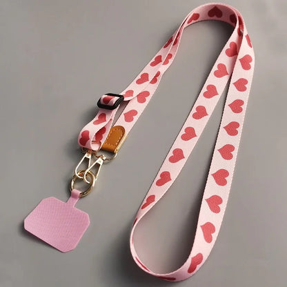 Wide Printed Crossbody Phone Strap – Adjustable Anti-Theft Lanyard