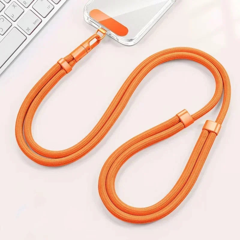 Adjustable Crossbody Phone Lanyard Strap with Patch for iPhone & Smartphones