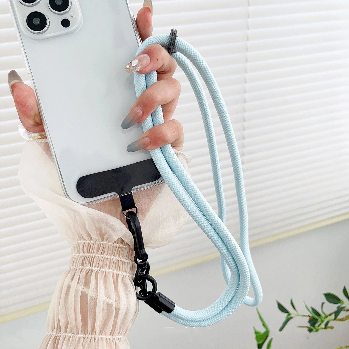 120CM Fashion Phone Lanyard Strap with Hook for Anti-Loss & Card Holder