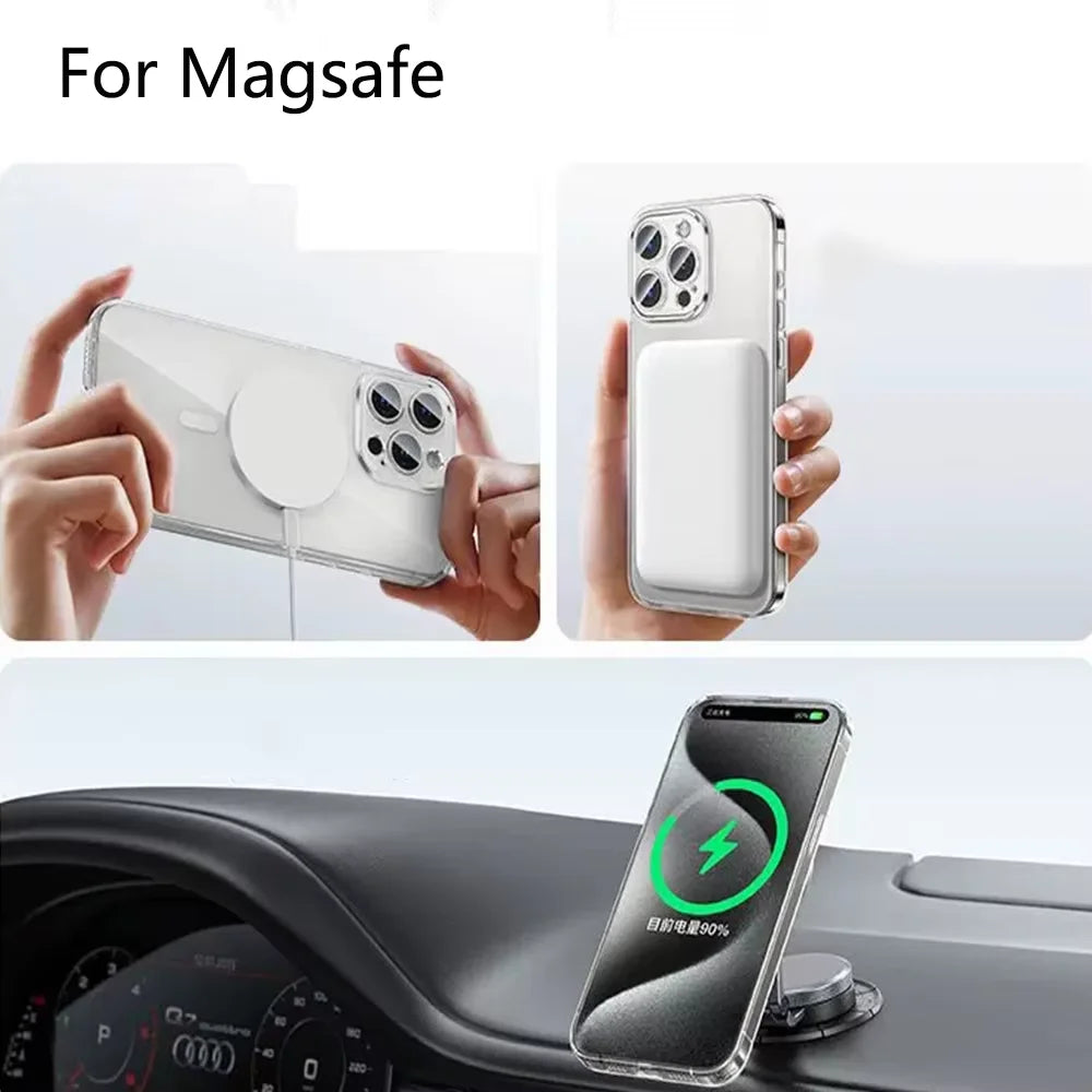 Full Back Clear MagSafe Case for iPhone 17 Pro Max 17 Air Magnetic Cover