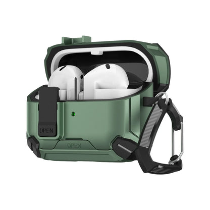 Secure Lock Clip Protection Case for Galaxy Buds 3 Pro & 3 with Phone Stand Compatible