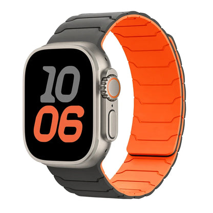 Magnetic Silicone Strap for Apple Watch Ultra 2, Series 10/9/8/7 (49mm-38mm)