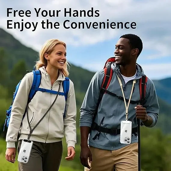 Adjustable Crossbody Phone Lanyard – Neck Strap with Patch for iPhone & Cell Phones