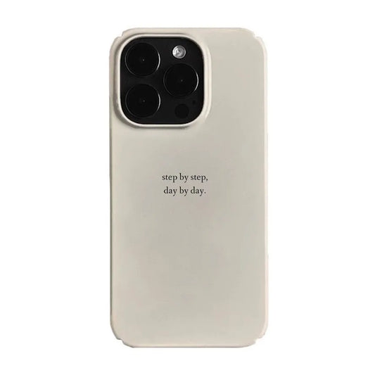 Creative INS Grey Motivational Mantra Phone Case For iPhone 16 15 14 13 12 11 Pro Max