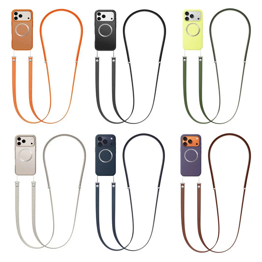 Magnetic Lanyard Crossbody Adjustable Strap Case for iPhone 17 Pro Max