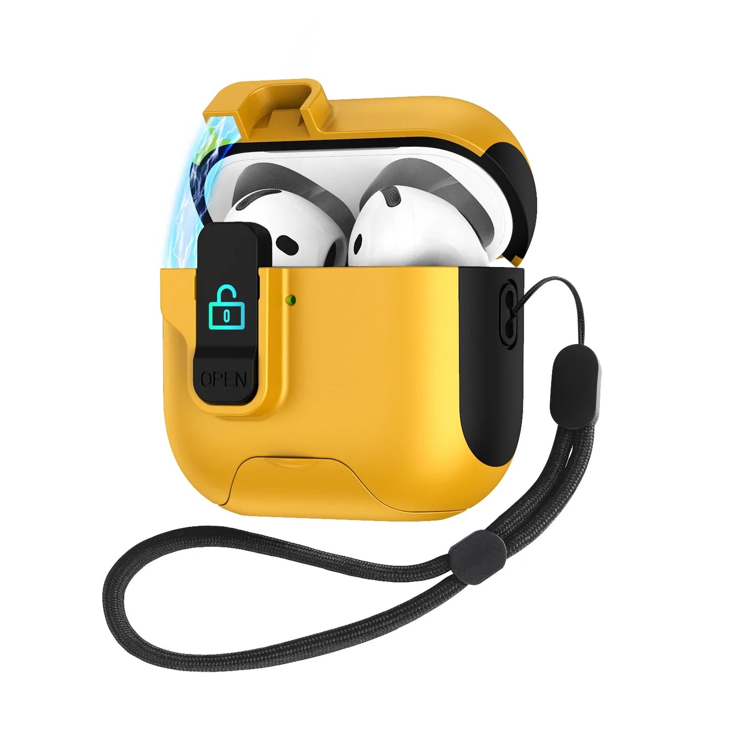 Magnetic Latch Case with Lanyard for iPhone 4/3/2/1 Pro & Wireless Earphones