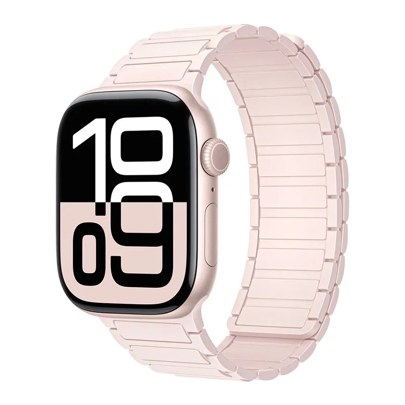 Magnetic Silicone Band for Apple Watch Ultra 3 2 Series 11 10 9 8 7 6 SE