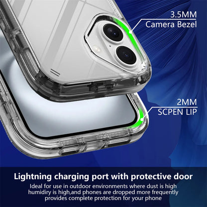 Luxury 3-Layer Magnetic Clear Armor Case for iPhone 12–16 Pro Max
