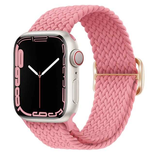 Elastic Braided Strap for Apple Watch Ultra 49mm and Series 9–SE, 45–38mm