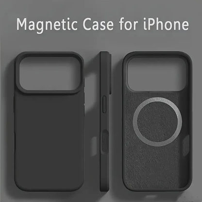 Magnetic Liquid Silicone Shockproof Case for iPhone 17 Air 16 15 14 13 12 11 Pro Max