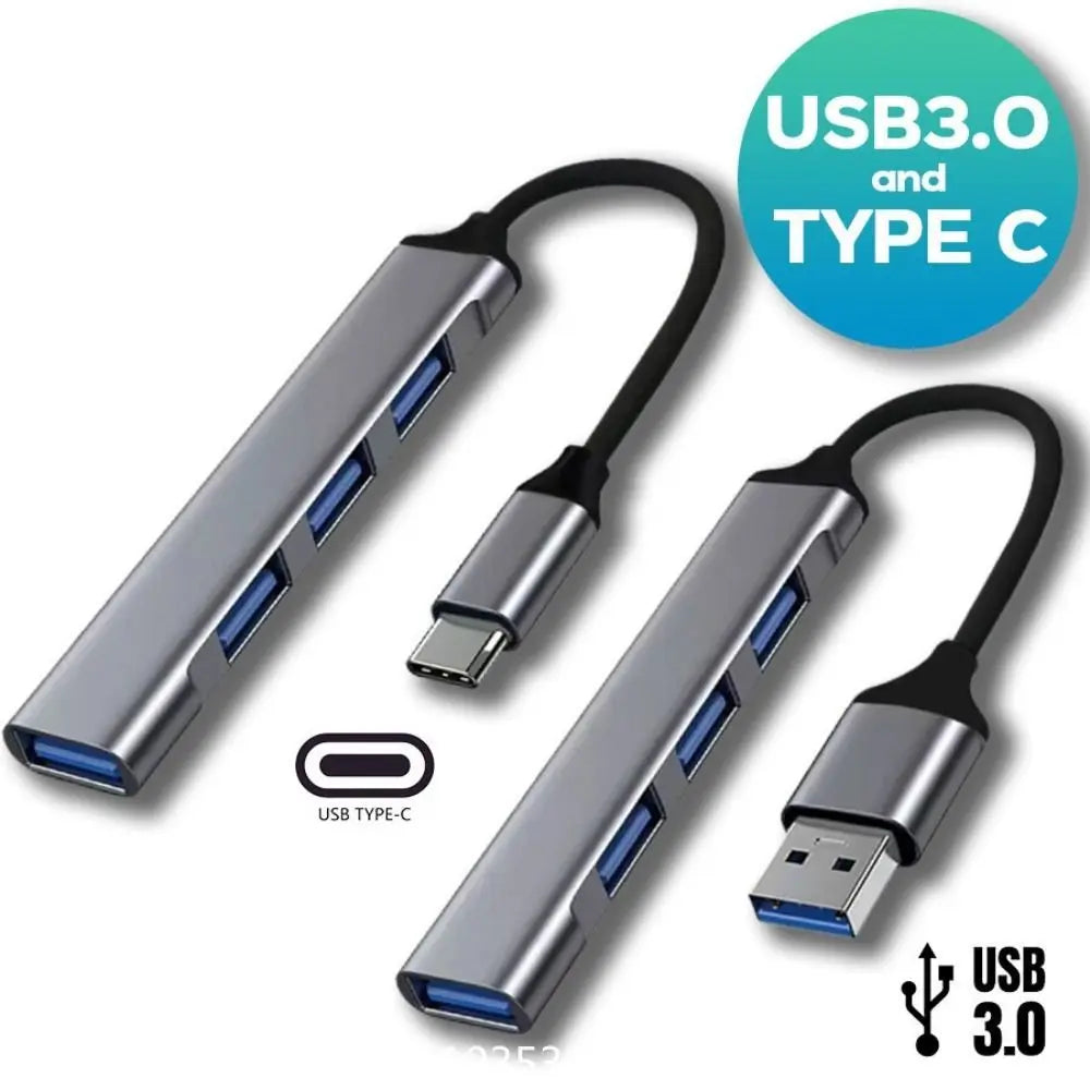 Universal 4-in-1 USB-C Hub Type-C OTG Adapter for Laptop & PC
