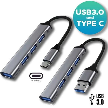 Universal 4-in-1 USB-C Hub Type-C OTG Adapter for Laptop & PC