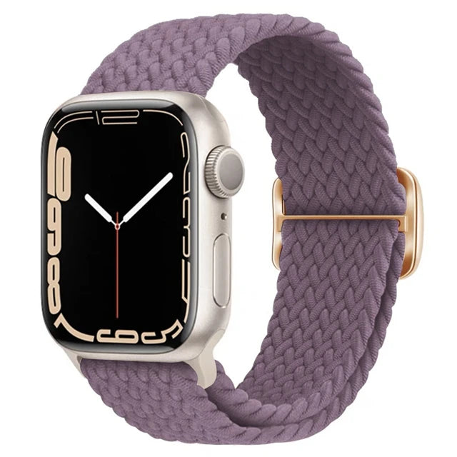 Elastic Braided Strap for Apple Watch Ultra 49mm and Series 9–SE, 45–38mm
