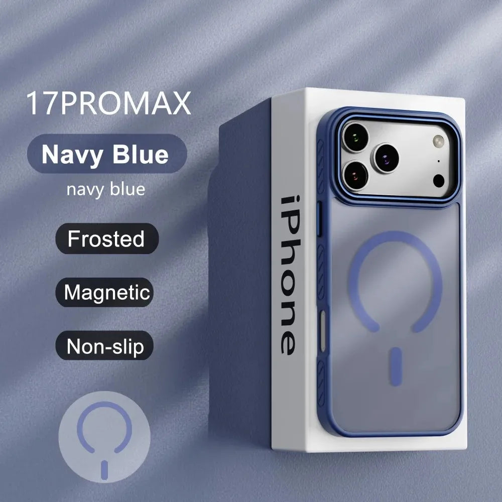 Matte Transparent MagSafe Case for iPhone 17 16 15 14 13 Pro Max Plus Air