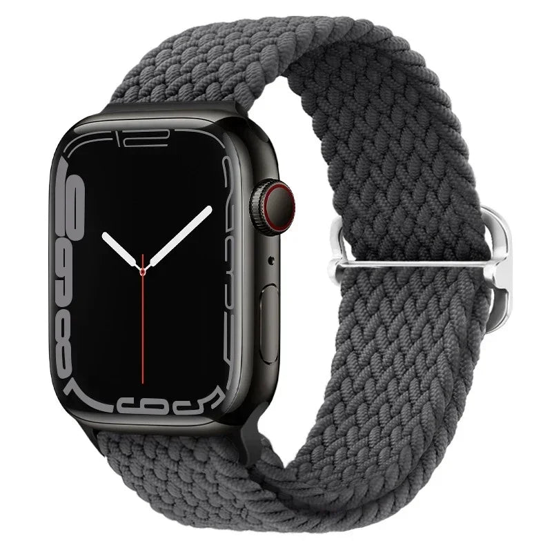 Braided Nylon Strap for Apple Watch Ultra 2/Series 10–4 Adjustable Band