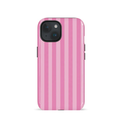 Fresh Pink Stripes Case for iPhone 17–7 Pro Max 2-in-1 Tough Glossy Cover