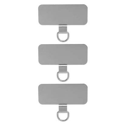 3PCS Stainless Steel Phone Lanyard Patch Tabs Ultra-thin Tether Connector Set