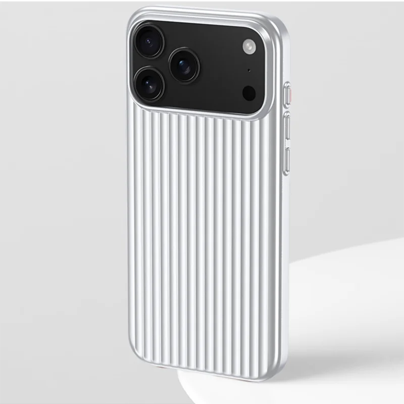 Stripes Metallic Armor Case for iPhone 13/14/15/16 Pro Max & 17 Air Slim Matte