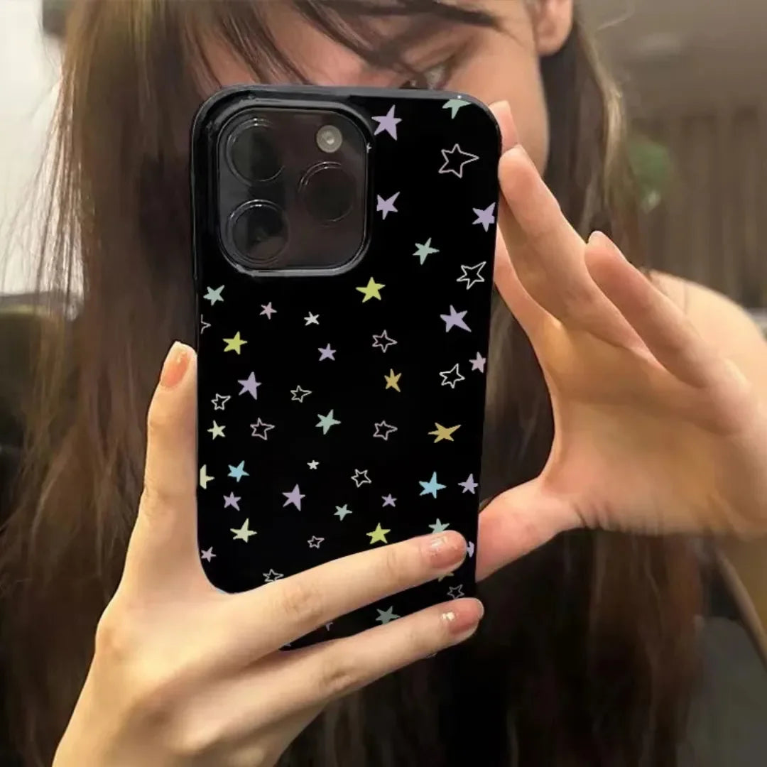 Y2K Colorful Stars Phone Case for iPhone 11–16 Series