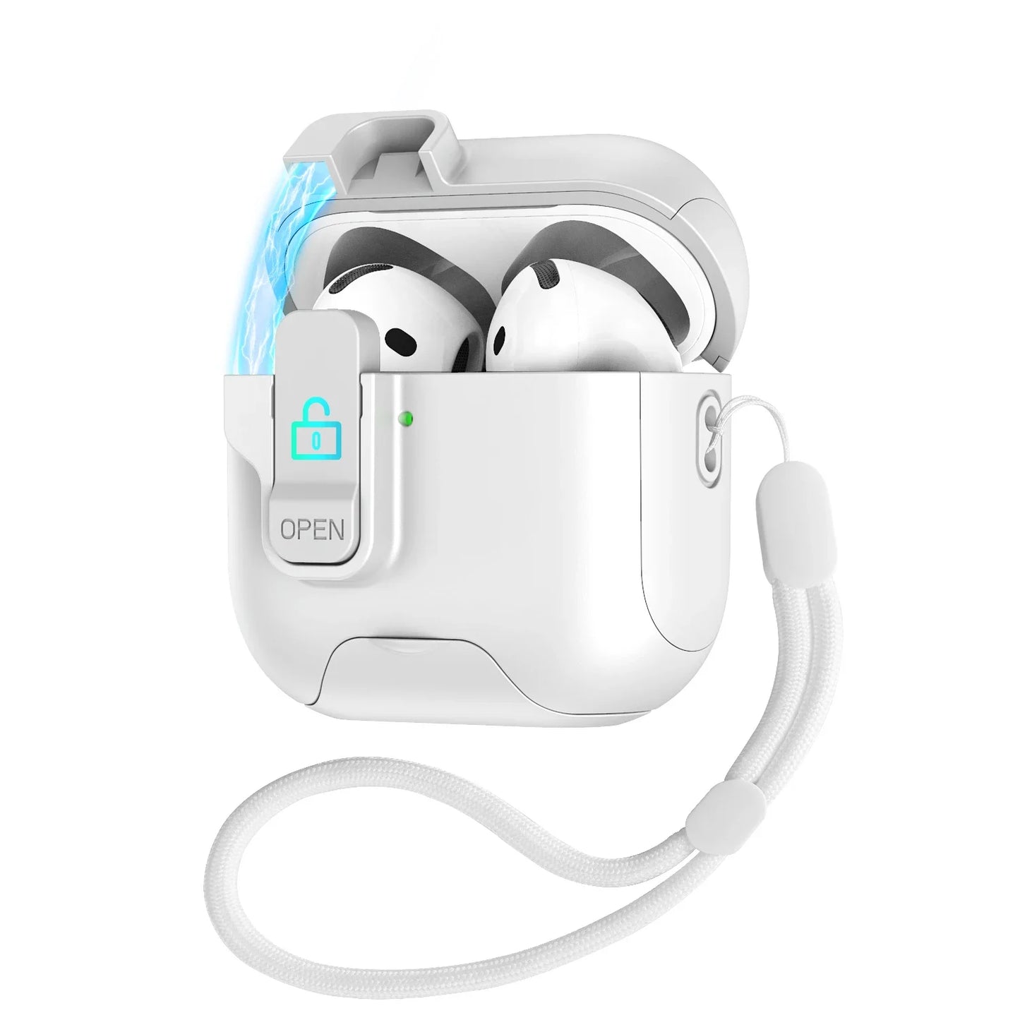 Magnetic Latch Case with Lanyard for iPhone 4/3/2/1 Pro & Wireless Earphones