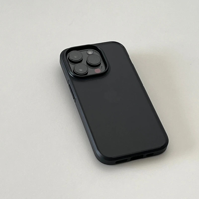 Armor Matte Shockproof Case for iPhone 16 15 14 Pro Max – Black